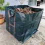 Basket garden bag for leaves / grass with handles 90x90x90