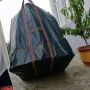 Basket garden bag for leaves / grass with handles 90x90x90