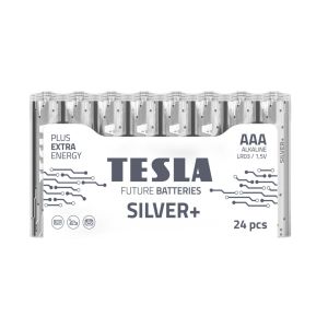 BATERIE ALKALICZNE TESLA AAA/LR03/1,5V 24SZT SILVER+
