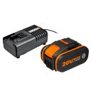Battery 20V 4,0Ah + charger 2A WORX