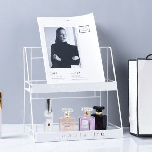 BEAUTY LIFE two-level shelf for cosmetics - white