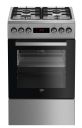 Beko FSE52320DXD cooker Freestanding cooker Gas Black, Stainless steel A