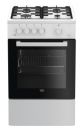 Beko FSG52020FW cooker Freestanding cooker Gas Black, White Unpacked