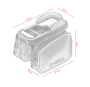 Bicycle bag with a phone case / bicycle bag B-SOUL - red