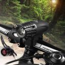 Bicycle flashlight with USB + red stop lamp