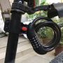 Bicycle lock with a code, code - black, long 120 cm