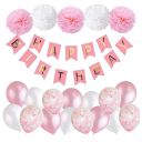 Birthday decoration for a girl - pink