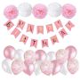 Birthday decoration for a girl - pink