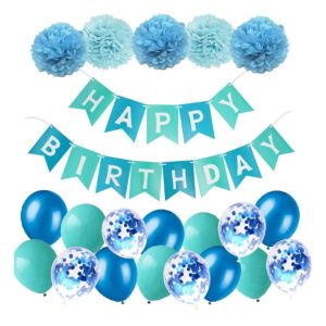 Birthday decoration for boy's - turquoise