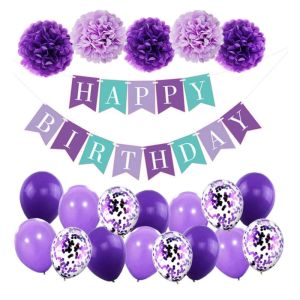 Birthday decoration - purple