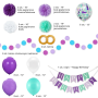 Birthday decoration set - green and purple