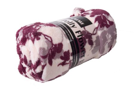 Blanket m Polly,140x200cm,Flower2