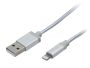 BLOW 66-105# USB cable 1 m USB 2.0 USB A USB C/Lightning White