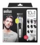 Braun 10-in-1 Trimmer MGK7221 Men Beard Trimmer, Body Grooming Kit & Hair Clipper, Dark Grey