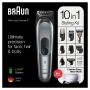 Braun 10-in-1 Trimmer MGK7221 Men Beard Trimmer, Body Grooming Kit & Hair Clipper, Dark Grey