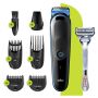 Braun 7-in-1 Trimmer MGK3242 Men Beard Trimmer, Face Trimmer & Hair Clipper, Black/Blue