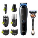 Braun 7-in-1 Trimmer MGK5245 Men Beard Trimmer, Face Trimmer & Hair Clipper, Black/Blue