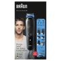 Braun 7-in-1 Trimmer MGK5245 Men Beard Trimmer, Face Trimmer & Hair Clipper, Black/Blue