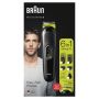 Braun All-in-one 6-in-1 Trimmer MGK3221, Men Beard Trimmer, Face, Ear & Nose Trimmer & Hair Clipper, Volt Green