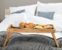 Breakfast table for bed, bamboo tray