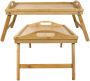 Breakfast table for bed, bamboo tray