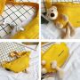 Bum bag / sachet with a teddy bear - white