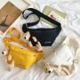 Bum bag / sachet with a teddy bear - white