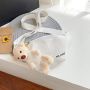 Bum bag / sachet with a teddy bear - white