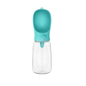 Butelka turystyczna z miską dla psa, 550 ml - niebieska