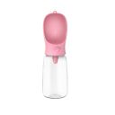 Butelka turystyczna z miską dla psa, 550 ml - różowa