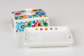 Butter dish FOLKSTAR Mariola Łowicka white