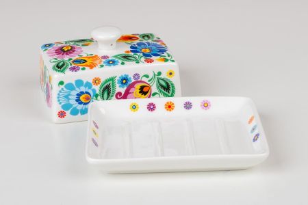 Butter dish FOLKSTAR Mariola Łowicka white