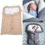 Buttoned sleeping bag for trolley - cream color