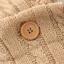 Buttoned sleeping bag for trolley - cream color