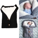 Buttoned trolley sleeping bag - black