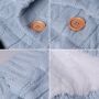 Buttoned trolley sleeping bag - blue