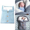 Buttoned trolley sleeping bag - blue