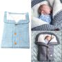 Buttoned trolley sleeping bag - blue