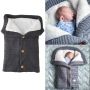 Buttoned trolley sleeping bag - dark gray