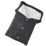 Buttoned trolley sleeping bag - dark gray