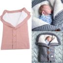 Buttoned trolley sleeping bag - dirty pink