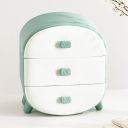 Cabinet with drawers for linen - green, 3 drawers