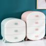 Cabinet with drawers for linen - green, 3 drawers