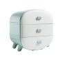 Cabinet with drawers for linen - green, 3 drawers