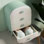 Cabinet with drawers for linen - green, 4 drawers
