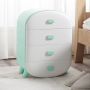 Cabinet with drawers for linen - green, 4 drawers