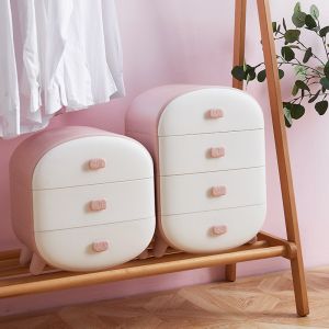 Cabinet with drawers for underwear - pink, 3 drawers