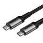Cable USB-C 3.1 Baseus Cafule PD 10Gbps 100W 4K 1m (black and gray)