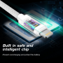 Cable / USB-C / Lightning MFI 1.2 m Swissten cord - silver