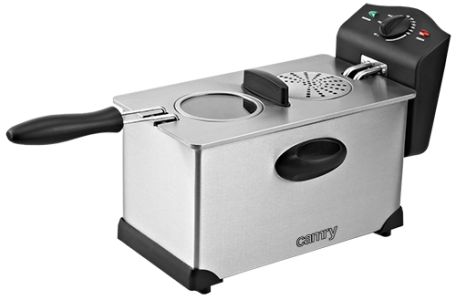 Camry CR 4909 Hot air fryer 3 L Single Black,Satin steel Stand-alone 2000 W